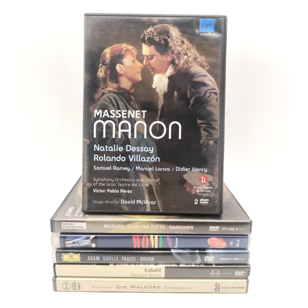 6 DVD Classical Music Opera Ballet Lot Mozart Wagner Manon Giselle Caballe